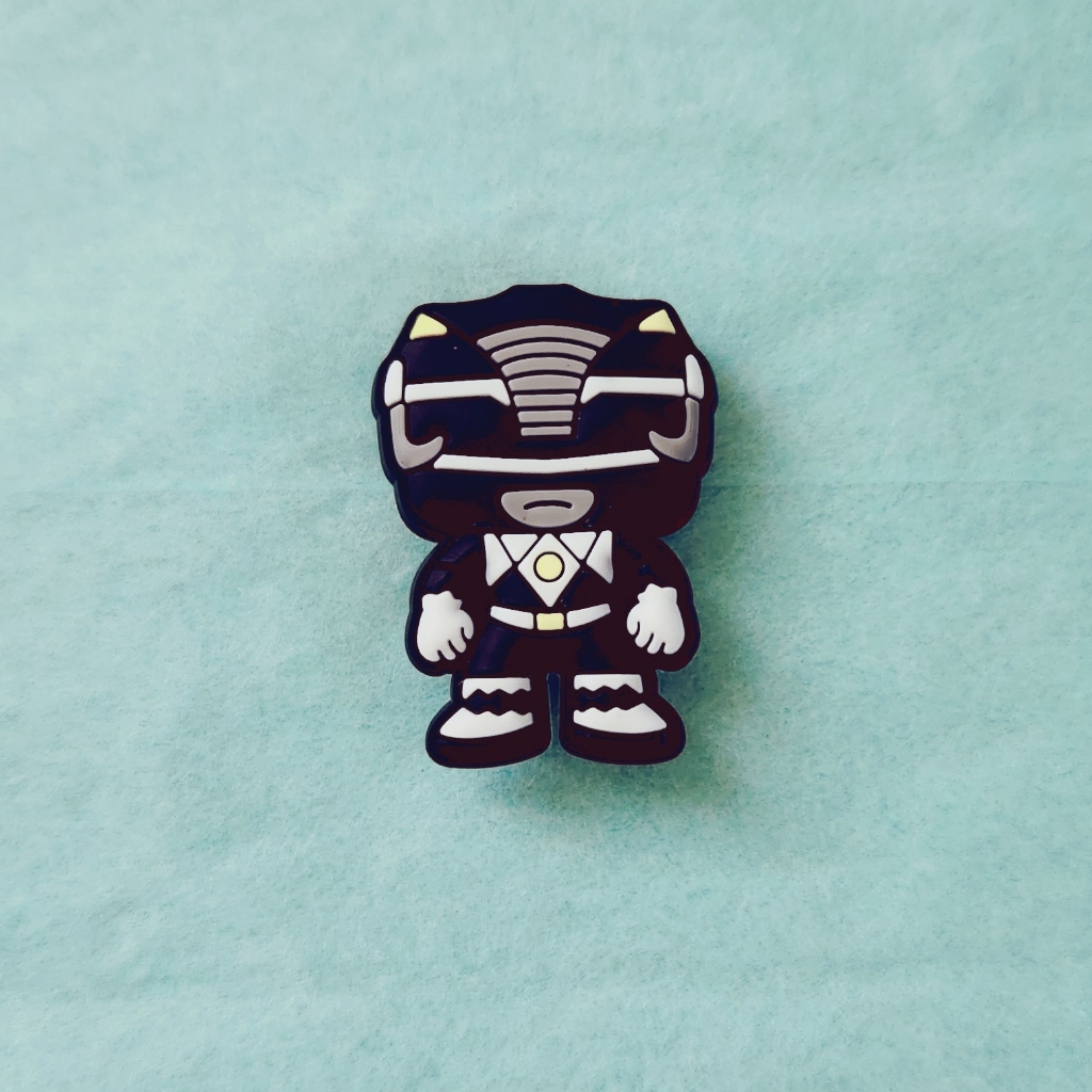 7/$15 Mighty Morphin Power Rangers Black Ranger Croc Charm